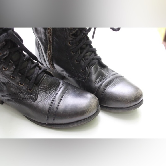 Steve Madden Troopa Black Combat Boots - Picture 7 of 12
